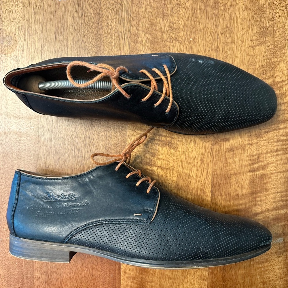 Rieker Men's Black Leather Shoes